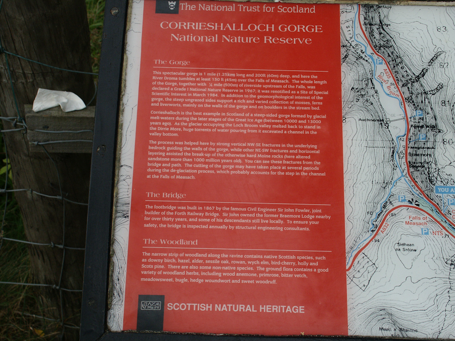 Suspension Footbridge, Measach Falls, Corrieshalloch Gorge
